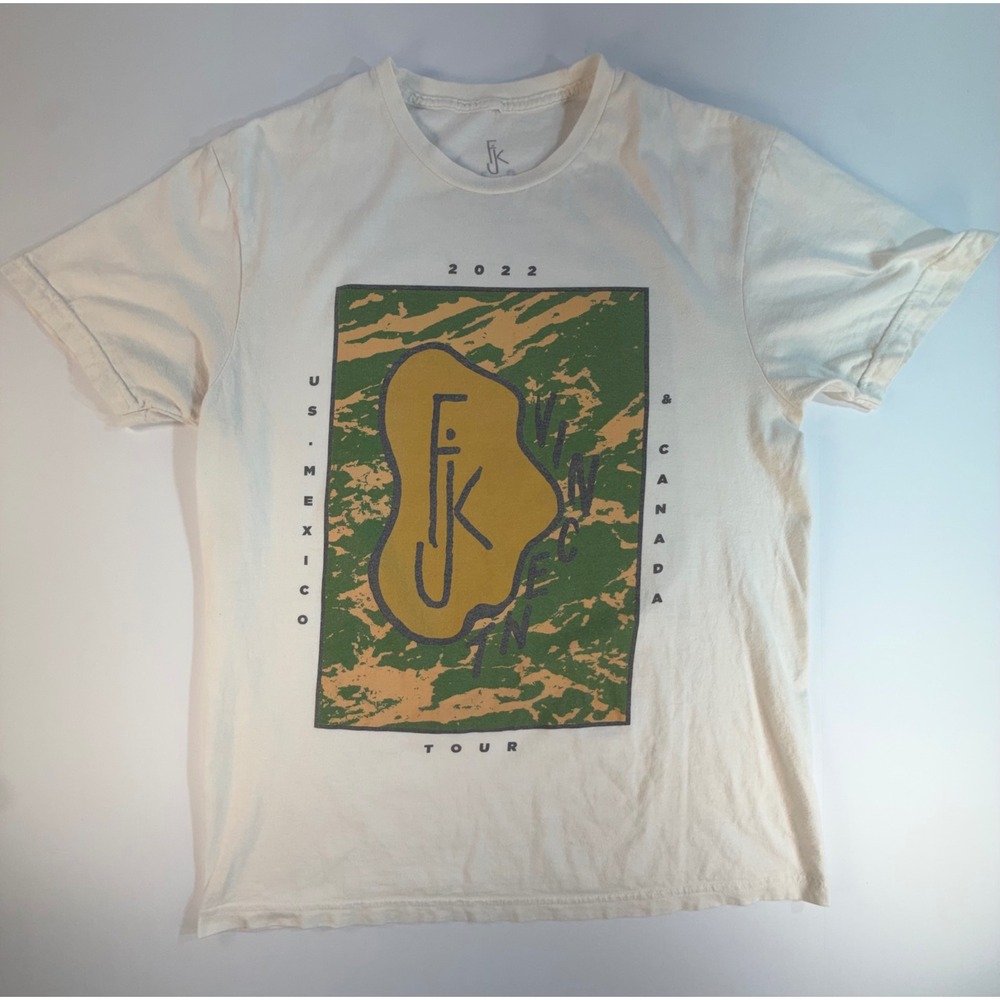 FKJ 2022 US Mexico & Canada Tour T-Shirt Mens Medium White Concert Merch